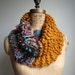 RESERVED Bohemian knit cowl Amber. Teal. Orange. Purple.