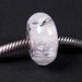 Bridal - Large Hole Lampwork boro glass bead - bbglassart - fits European Charm bracelets