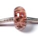 Large Hole Silver Core Charm Bead - Blushing Leopards - BBGLASSART Lampwork boro glass bead European Charm
