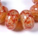SALE 30% OFF - Lampwork Boro Glass Beads - Persimmon Petals (8) - bbglassart