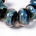 Black Violet Breeze - Lampwork Boro Beads - bbglassart - glass beads