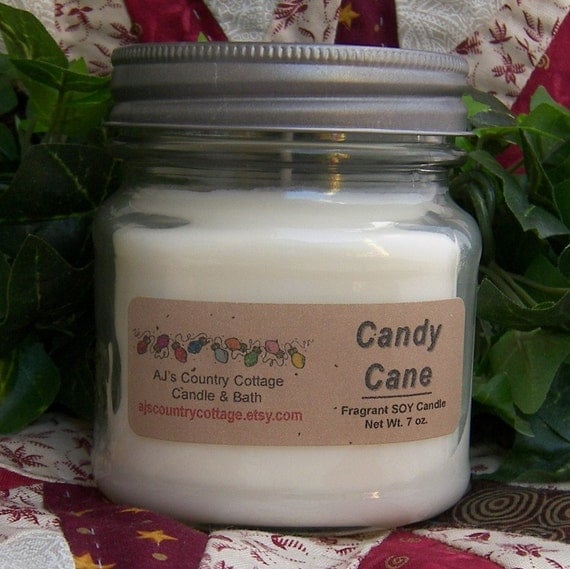 PEPPERMINT ICE SOY Candle Photo Courtesy of AJsCountryCottage