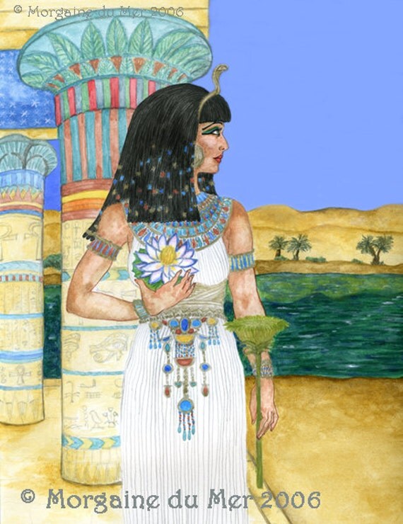 Goddess Isis And Blue Lotus Egyptian Supreme By Magickmermaid 