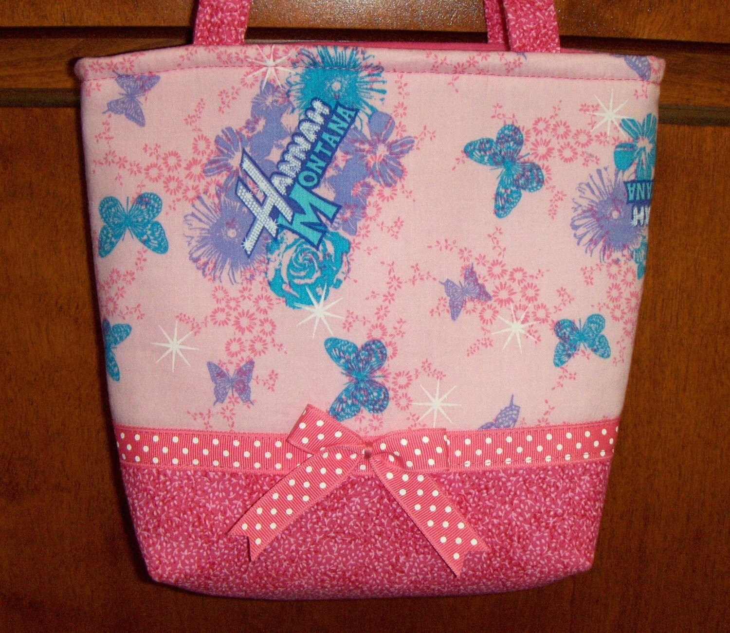Little Girls Hannah Montana purse/tote bag handmade