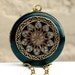 Locket, Vintage Inspired, Blue, Green, Pearl Resin Locket Necklace, Anniversary Gift, Wedding Jewelry, Flower Necklace, Bridal Registry