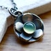 Little Blossom Pendant Necklace in Silver and Green Chalcedony Metalwork Under 50