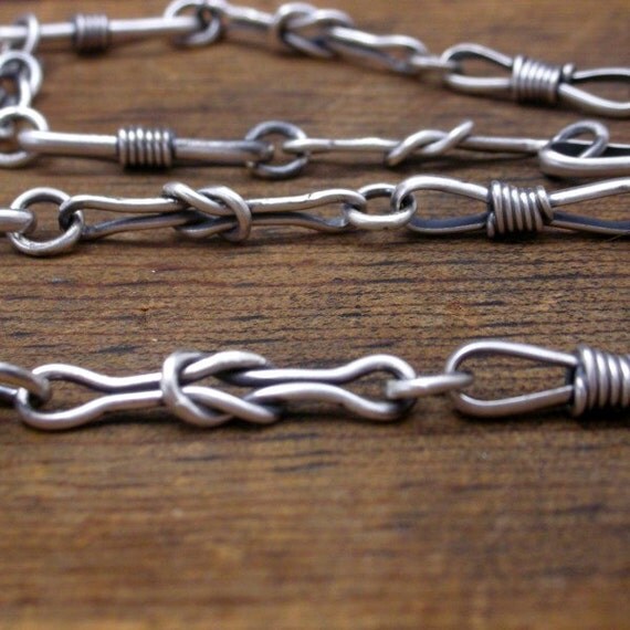 manly sailor's square knot necklace sterling silver