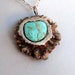 Naturally Shed Antler Burr and Kingman Turquoise Necklace