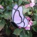 Pink Butterfly Stained Glass Garden Stake Plant Stake Garden Decoration Tiffany Butterfly