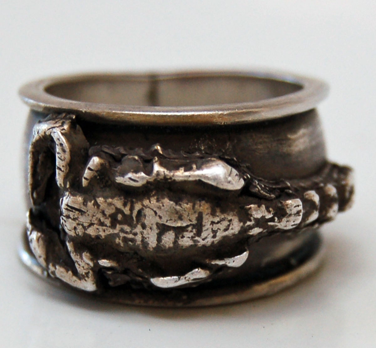 Sterling and Fine Silver Scorpion Ring Artisan by DesertSkyJewelry