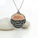Sterling Silver Necklace Yellow Laguna Agate Stone Oxidized Silver Jewelry- Kaleidoscope Necklace