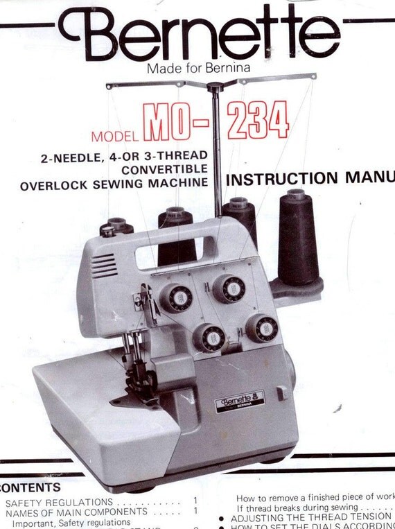 Bernette 234 serger manual