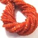 Natural Carnelian Gemstones, Rondelle Beads, Faceted, 7.5 Inch Strand, 3.2mm, Small Beads for Necklace, Jewelry Supplies (R-Ca1)