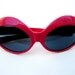Vintage 1960s sunglasses Fuchsia plastic Mod 60s sunglasses
