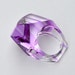 1960s Ring Lucite Purple Prism Geometric 60s Mod