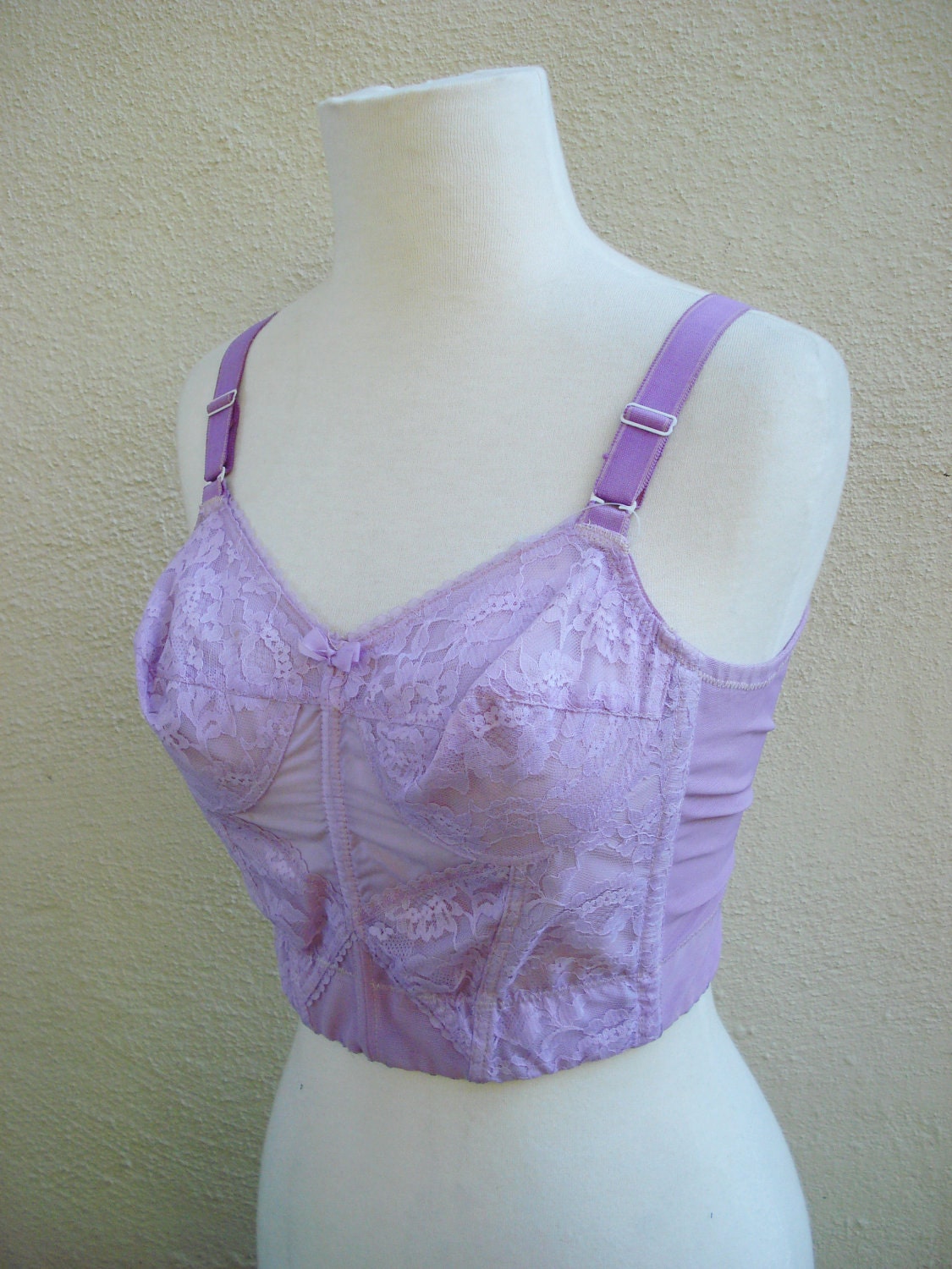 Lilac lace cupped bra with bow 9 11 venus