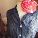 1950s Old Hollywood MIDNIGHT NAVY BLUE Dress