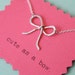 Wee Silver Bow Necklace