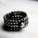 One of a kind Sterling Silver Band with Bezel Set Pearl by Rachel Pfeffer