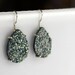 Light Blue/Green Drusy Dangles, Handmade Sterling Silver Prongs