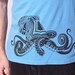 Men's Polynesian Tattoo Octopus T-Shirt --- Light Blue