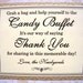 8x10 Flat Wedding Candy Buffet Sign in Gold Filigree, Black and Cream - READY TO SHIP