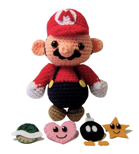 Super Mario Softie and Brooch Set
