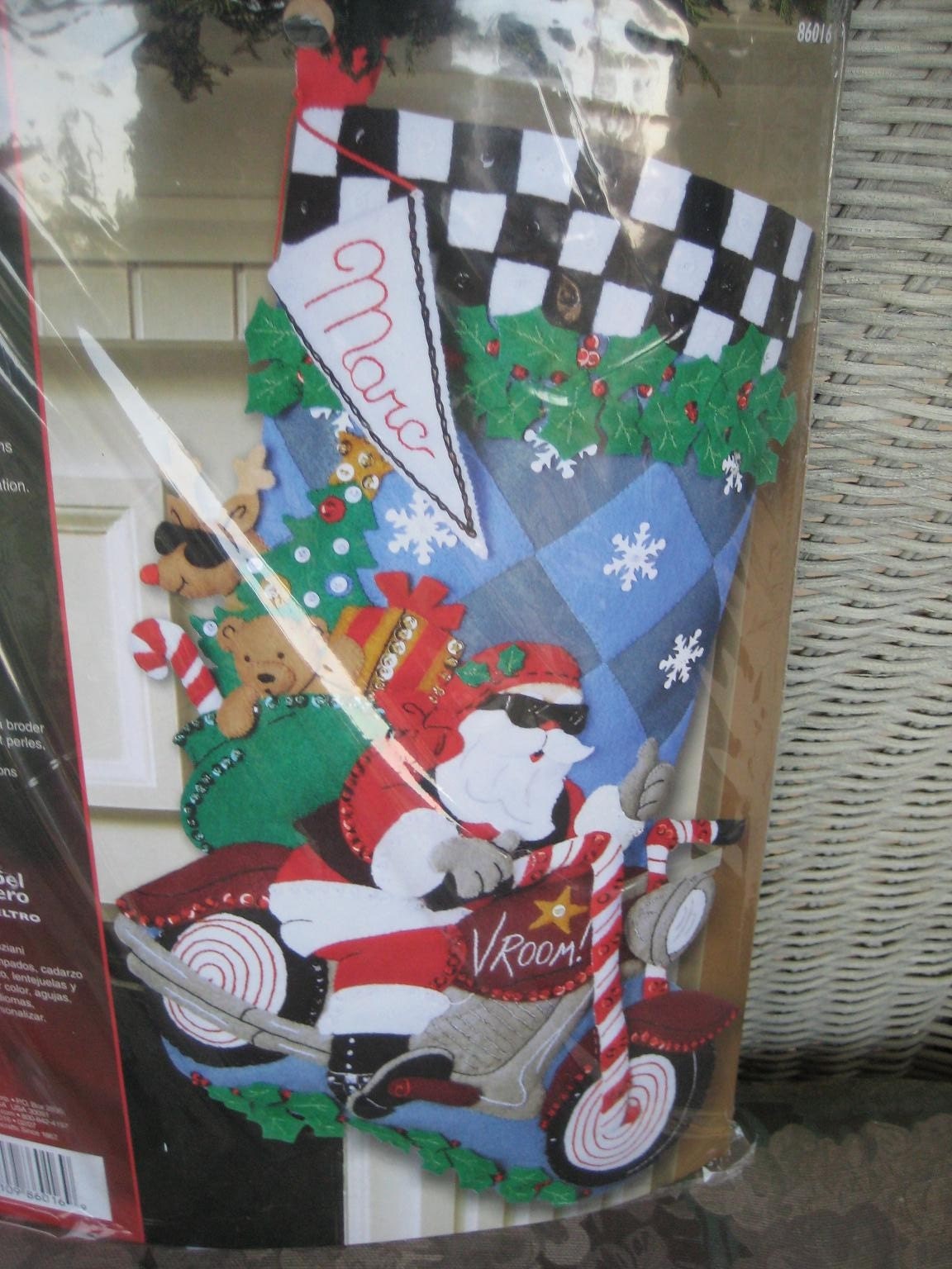 Motorcycle Christmas Stocking