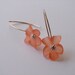 Lucite Flower Earrings - Tangerine Orange Frosted