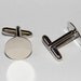 5 Pair Silver Plated Cufflink Blanks with a 15mm Glue Pad for Typewriter Keys , Buttons , Dichroic Glass and More