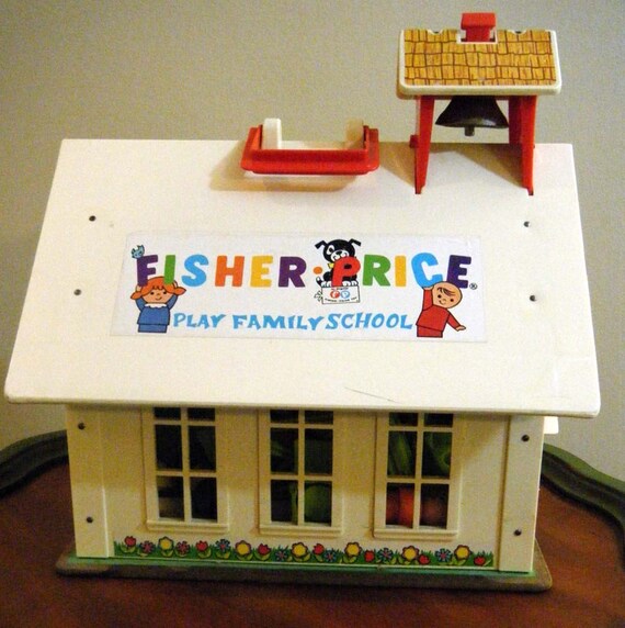 Fisher Price Play Family School House Toy with Extras 1971