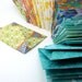 56 Business, ACEO or Escort Card Envelopes / blue, yellow, white