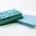 30 Blue Business, ACEO, Guest Book or Escort Card Envelopes andy inserts - teal and light blue