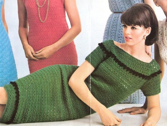 DRESS - Crochet Squareneck  Dress Pattern