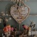 Here Comes the Bride - Double Sided Vintage Woodland Wedding Heart Flower Girl Sign