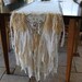 Bella Donna - Vintage Lace and Burlap Table Runner - Reserved Listing for Kenda