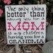 Mothers gift, wooden plaque for Grandma