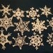 Holiday Crochet Snowflakes -12 Handmade Victorian Crochet White Snowflakes christmas tree decoration ornament - Set A Limited Edition