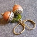 Perfect Acorn Earrings Carved