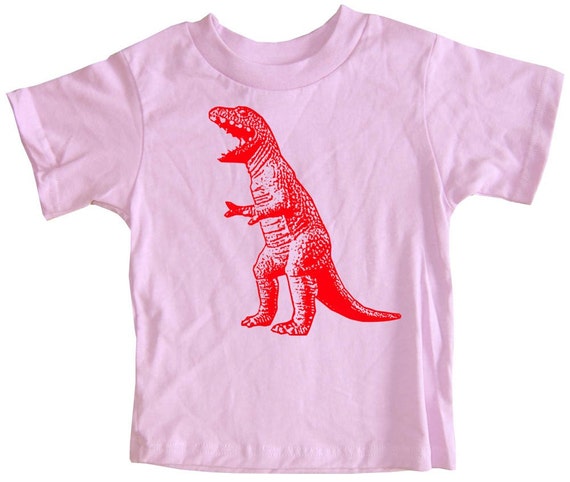 T Rex Dinosaur Pink Girl's Dino T Shirt