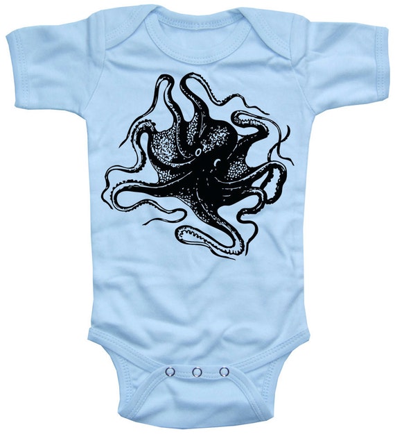 NEW Kraken Giant Sea Squid Octopus Baby boy onesie bodysuit