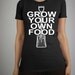 Grow Your Own Food Retro Design Depression Print Alternative Apparel Cap Sleeve Women's T-Shirt in Jet Black S, M, L, XL