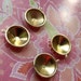 Brass Rivoli Slimline Settings Single Loop - 12mm - four