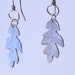 White Oak Leaf Earrings with ring
