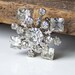 REDUCED Vintage Rhinestone Brooch, Snowflake Brooch, Etsy Jewelry, Wedding Brooch, Glam Brooch, Bridal Brooch, Glitzy Brooch, Gift