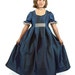Lovely Victorian Style Blue Taffeta Dress Girls size 7