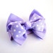 1 No-Slip, Lavender Double Layered Ribbon Hair Bow Clippie