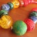 Beaded Stone Jewelry - Chunky Rainbow Gemstone Necklace - Sale - Cobalt Blue - Green - Yellow - Statement