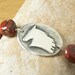 Horse Head Bracelet western cowgirl rustic brick red jasper stone beads with handmade recycled Fine Silver link and Sterling wire adjustable