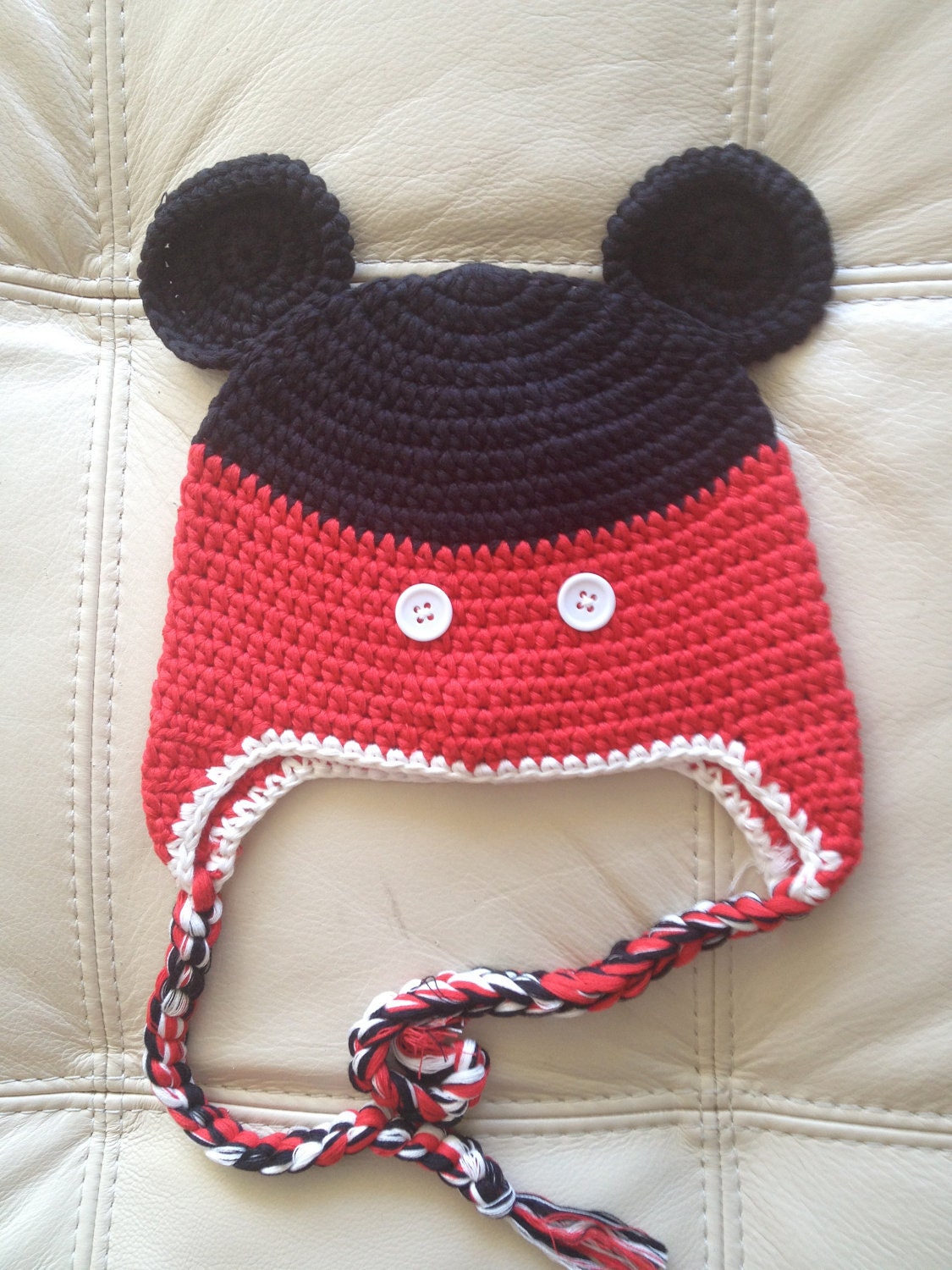 Crochet Handmade animal hats mikey mouse minie disney adults